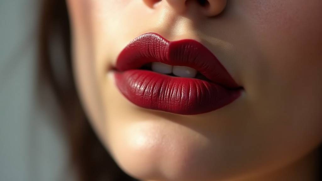 Technique d'application du rouge à lèvres mat