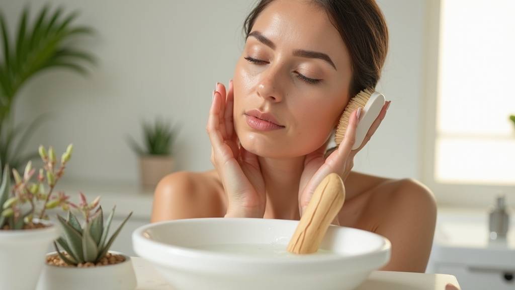 Différents types de brosses visage manuelles