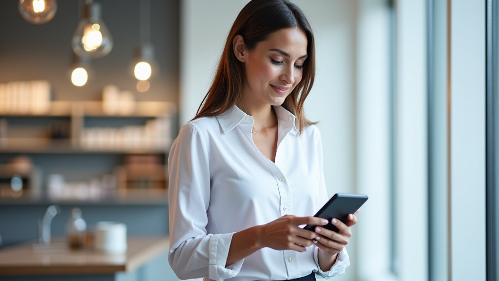 Interface utilisateur moderne de Nu Skin USA avec navigation intuitive