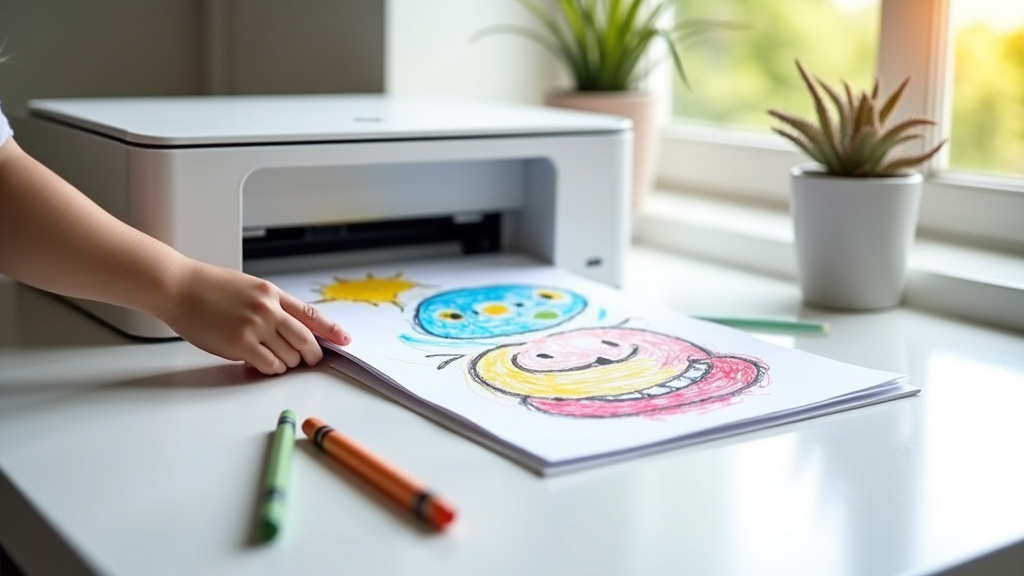 Enfant concentré sur un dessin à colorier
