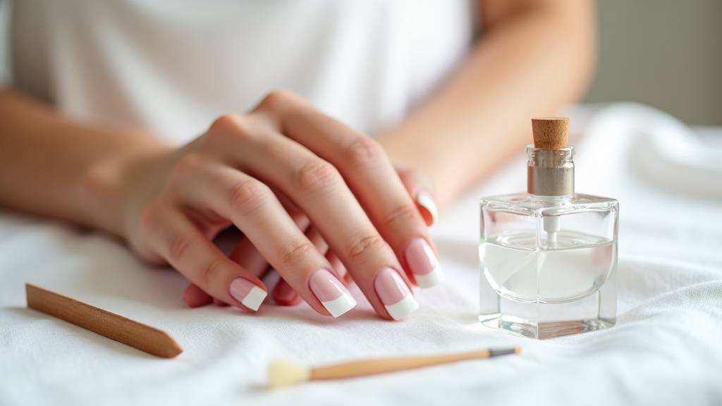 Résultat final d'une French manucure parfaite