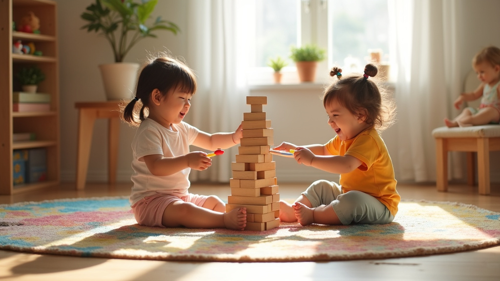 Enfant de 3 ans courant et jouant à l'extérieur