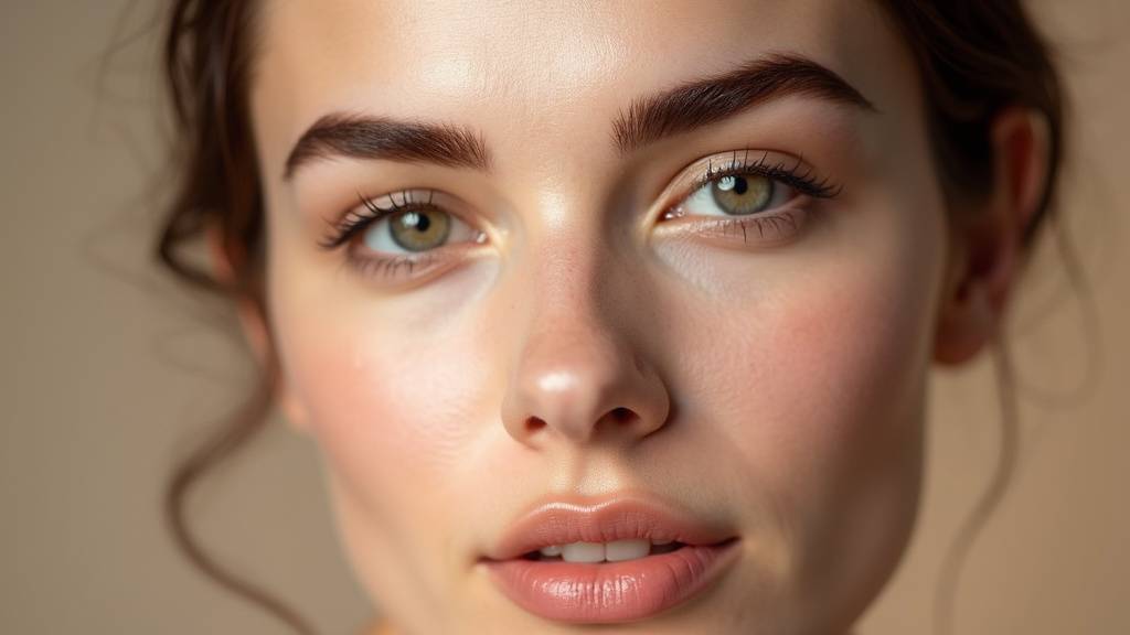 Exemple de ligne de sourcils bien définie sur un visage harmonieux