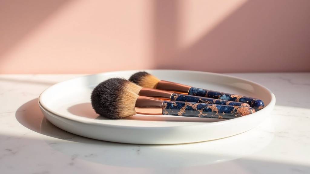 Détail d'un pinceau effet marbre