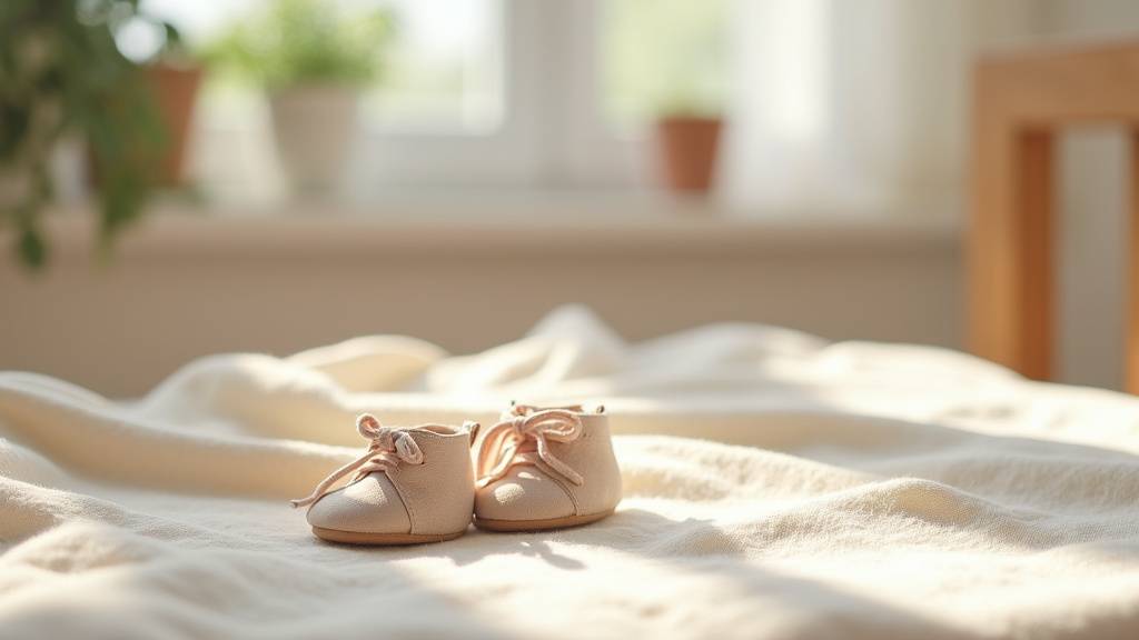 Parent vérifiant la taille des chaussures de bébé