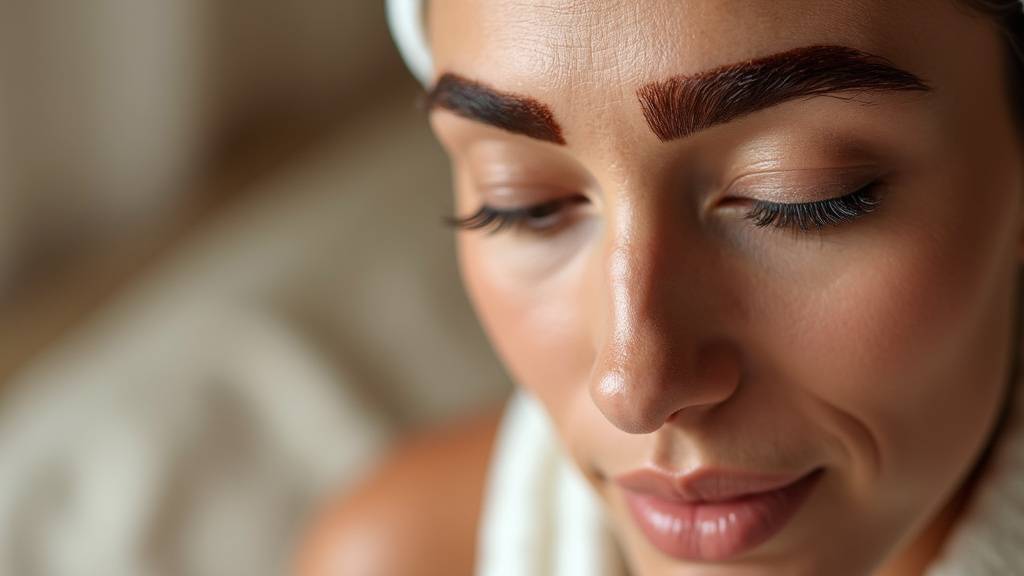 Avant/après d'une restructuration des sourcils au henné