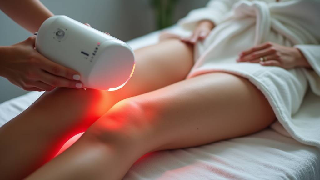 Séance de radiofréquence sur les cuisses