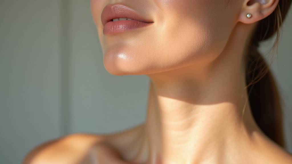 Séance de radiofréquence pour double menton