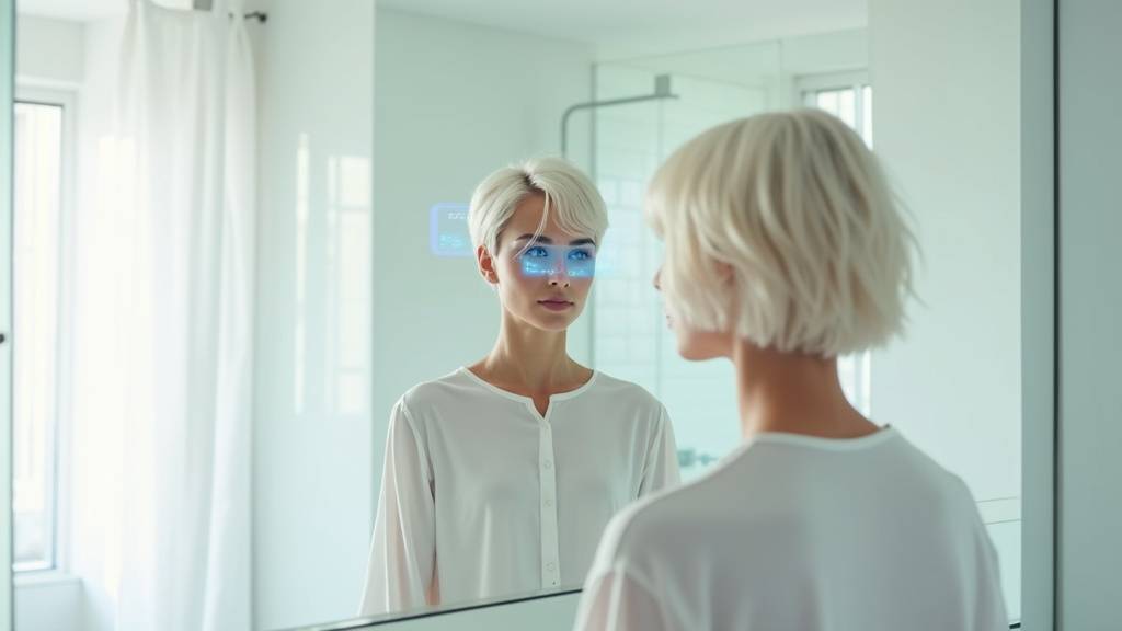 Capture d'écran d'une application de simulation de coiffure montrant les options de personnalisation