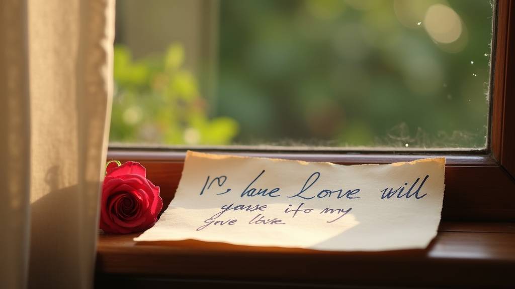 Main tenant un téléphone avec un message d'amour à l'écran