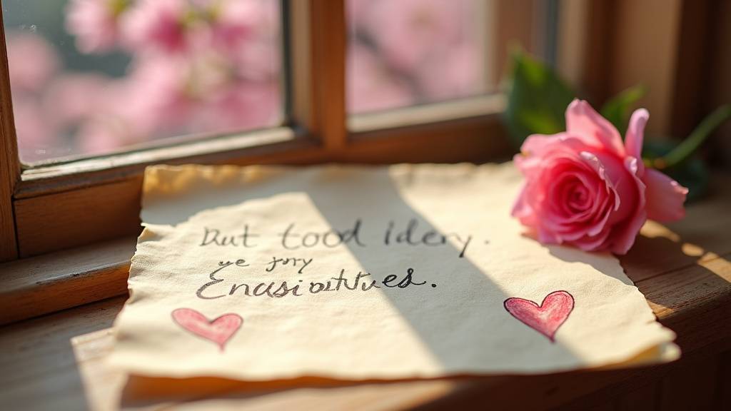 Femme envoyant un SMS d'amour à son partenaire