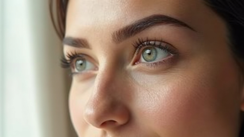 Comparaison visuelle entre sourcils teints et non teints