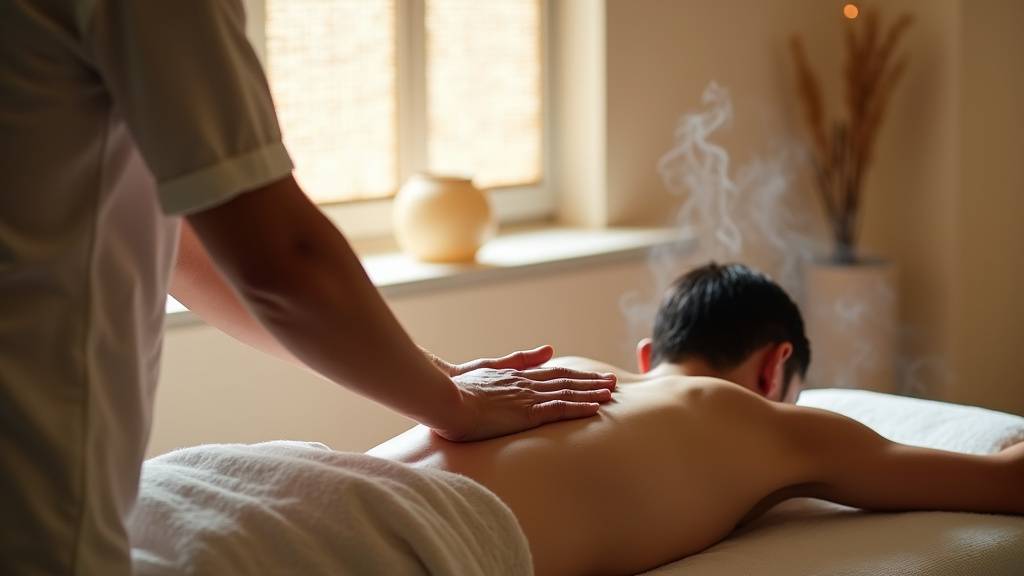 Praticienne effectuant un modelage Tui Na