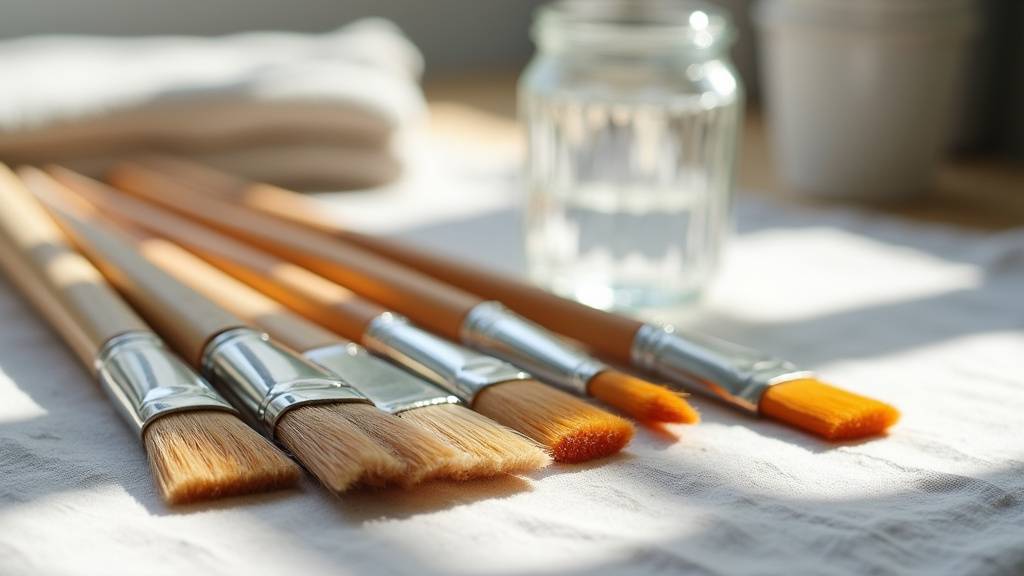 Différents types de pinceaux pour la peinture